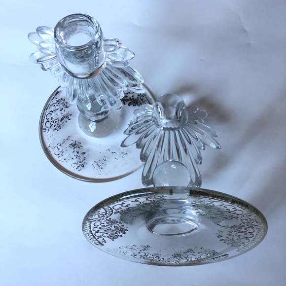 Set of Two Crystal Candle Holders - Picture 14 of 16